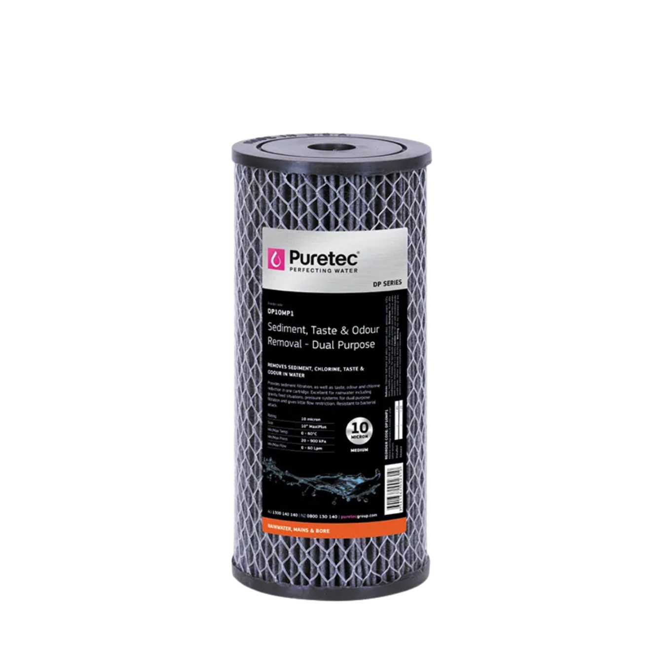 Puretec DP10MP1 dual-purpose cartridge | 10 microns 4.5” x 10”