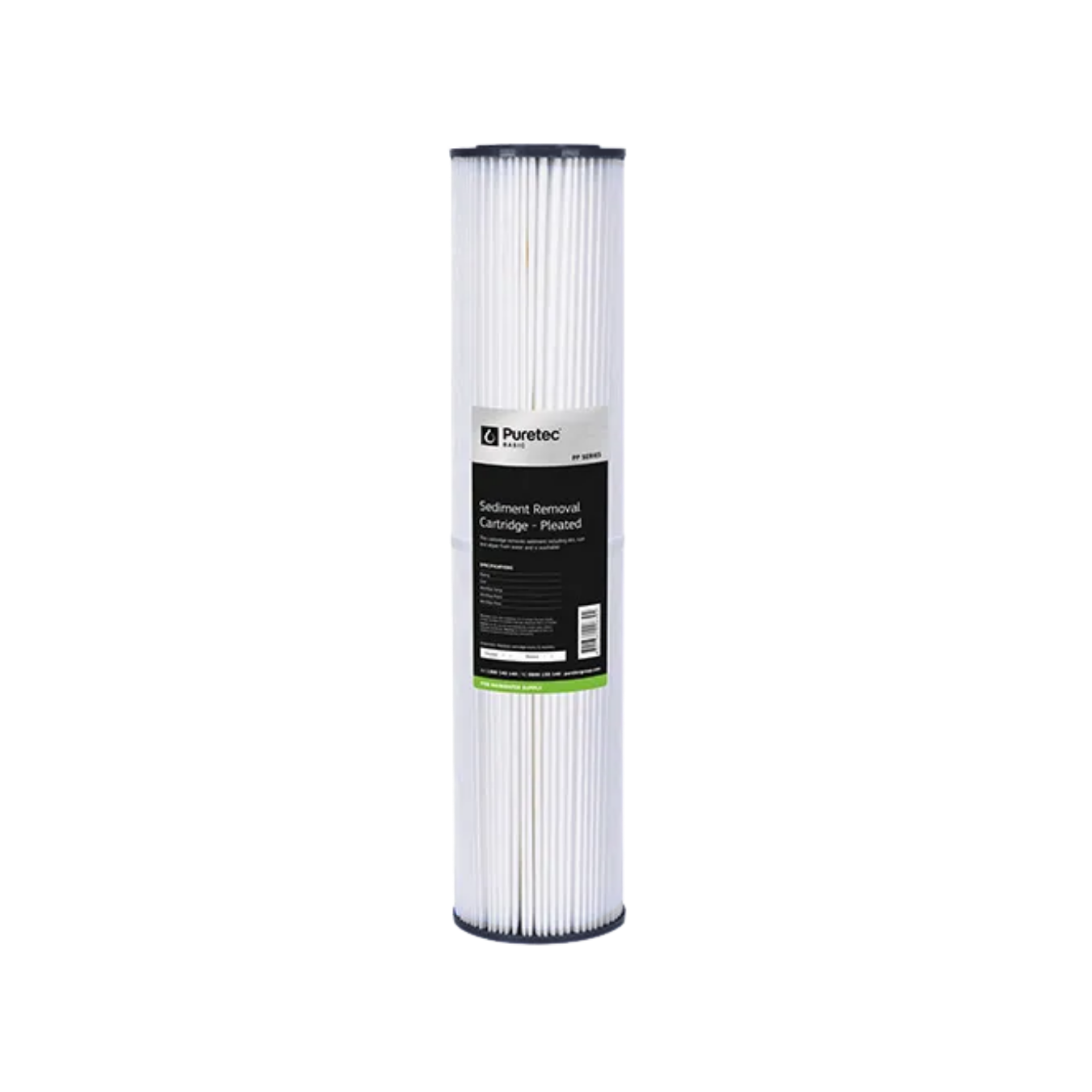 Puretec basic PP01LD2 pleated sediment cartridge | 1 micron 4.5" x 20"