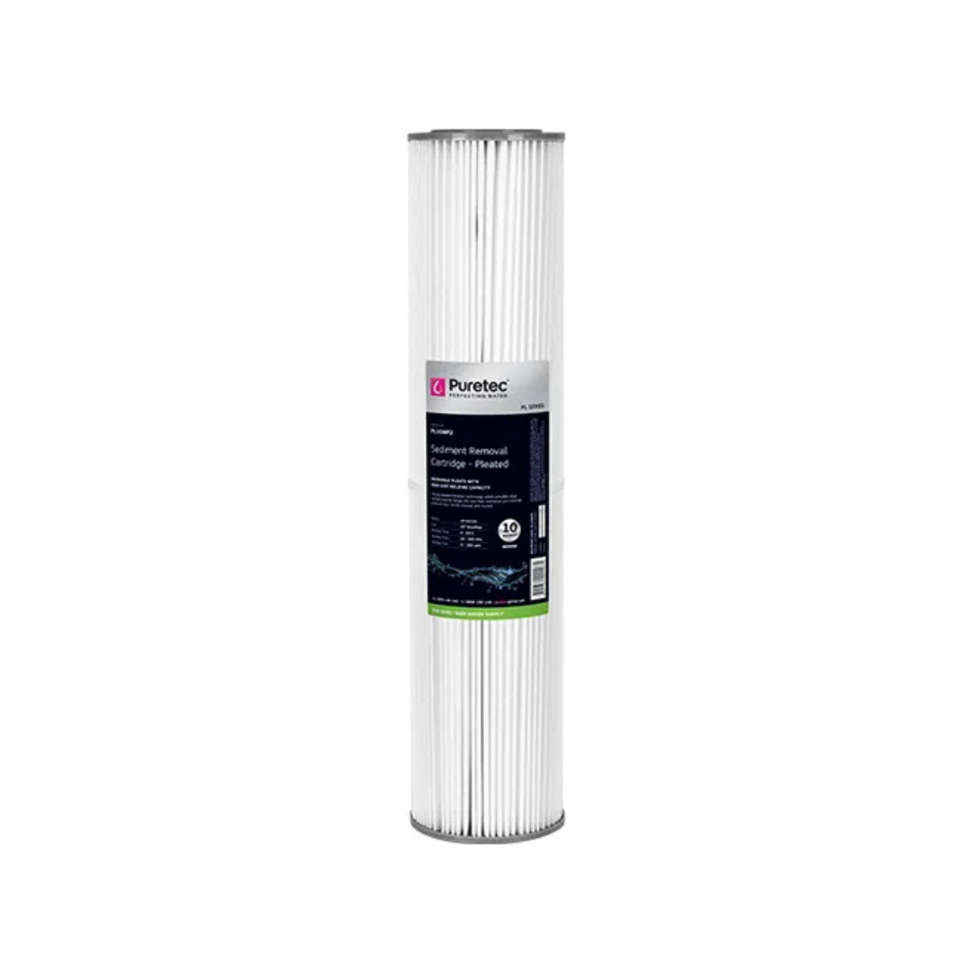 Puretec PL Series MaxiPlus™ 4.5" x 20" pleated sediment removal cartridge for rainwater supply