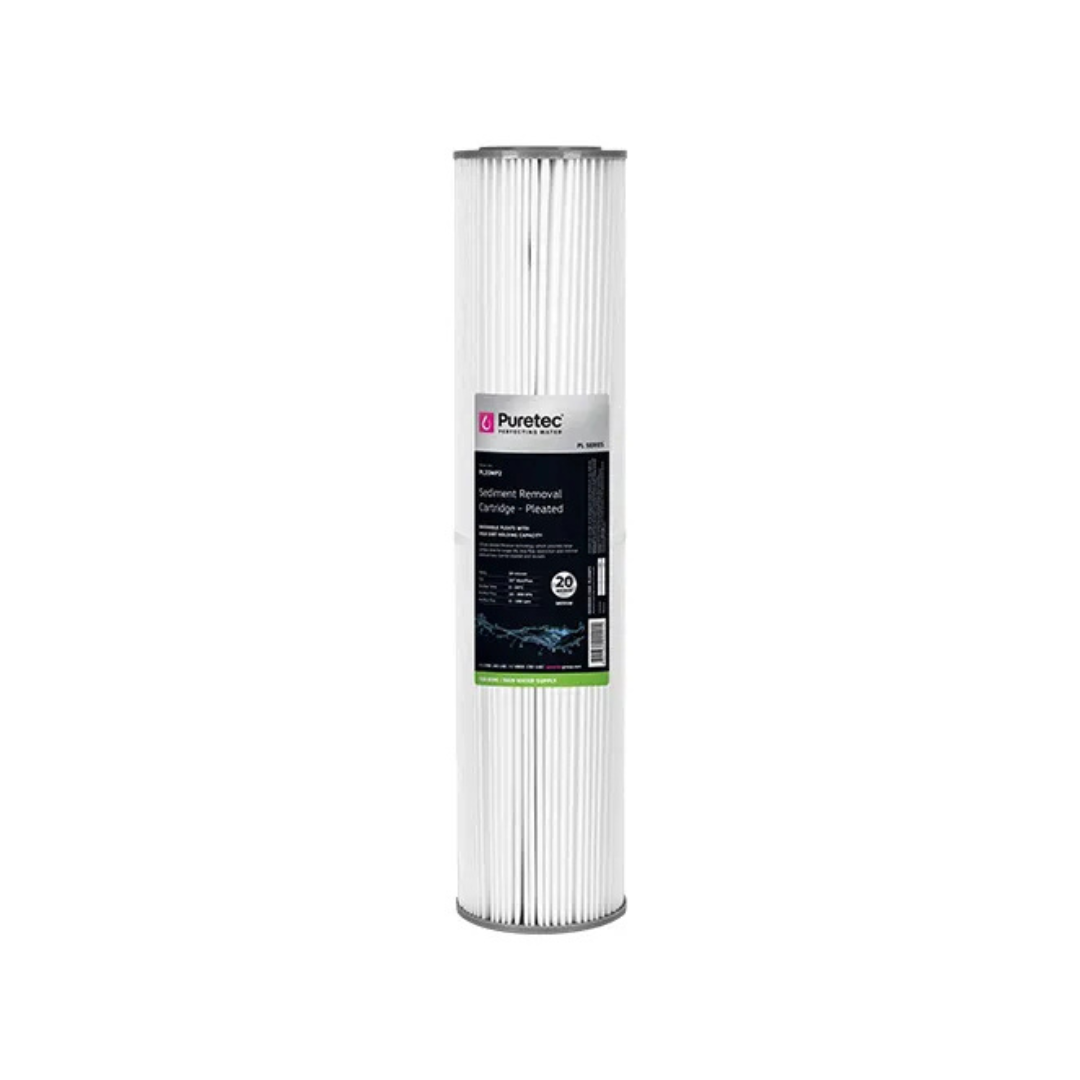 Puretec PL Series MaxiPlus™ 4.5" x 20" pleated sediment removal cartridge for rainwater supply