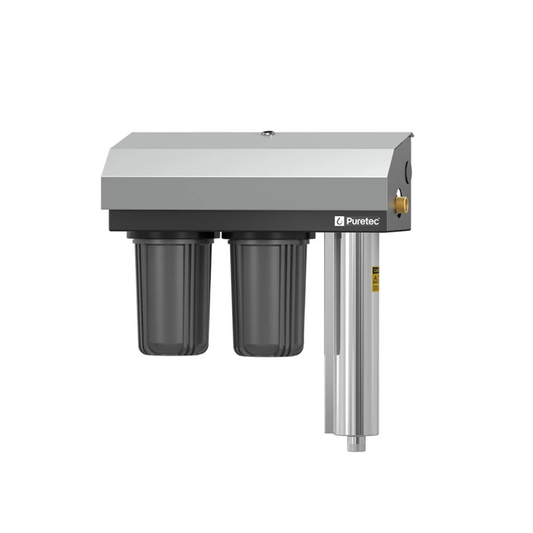 Puretec Hybrid E6 rainwater wholehouse UV filter system | twin stage 10"