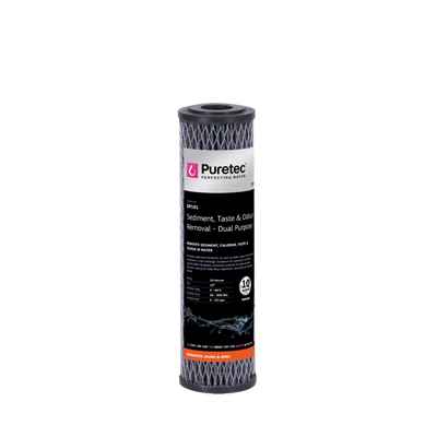 Puretec DP101 dual purpose carbon cartridge | 10 microns 2.5" x 10”