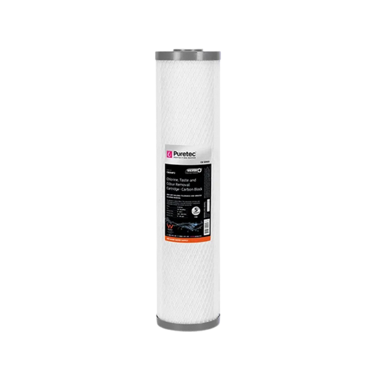 Puretec CB05MP2 carbon block cartridge | 5 micron 4.5" x 20"