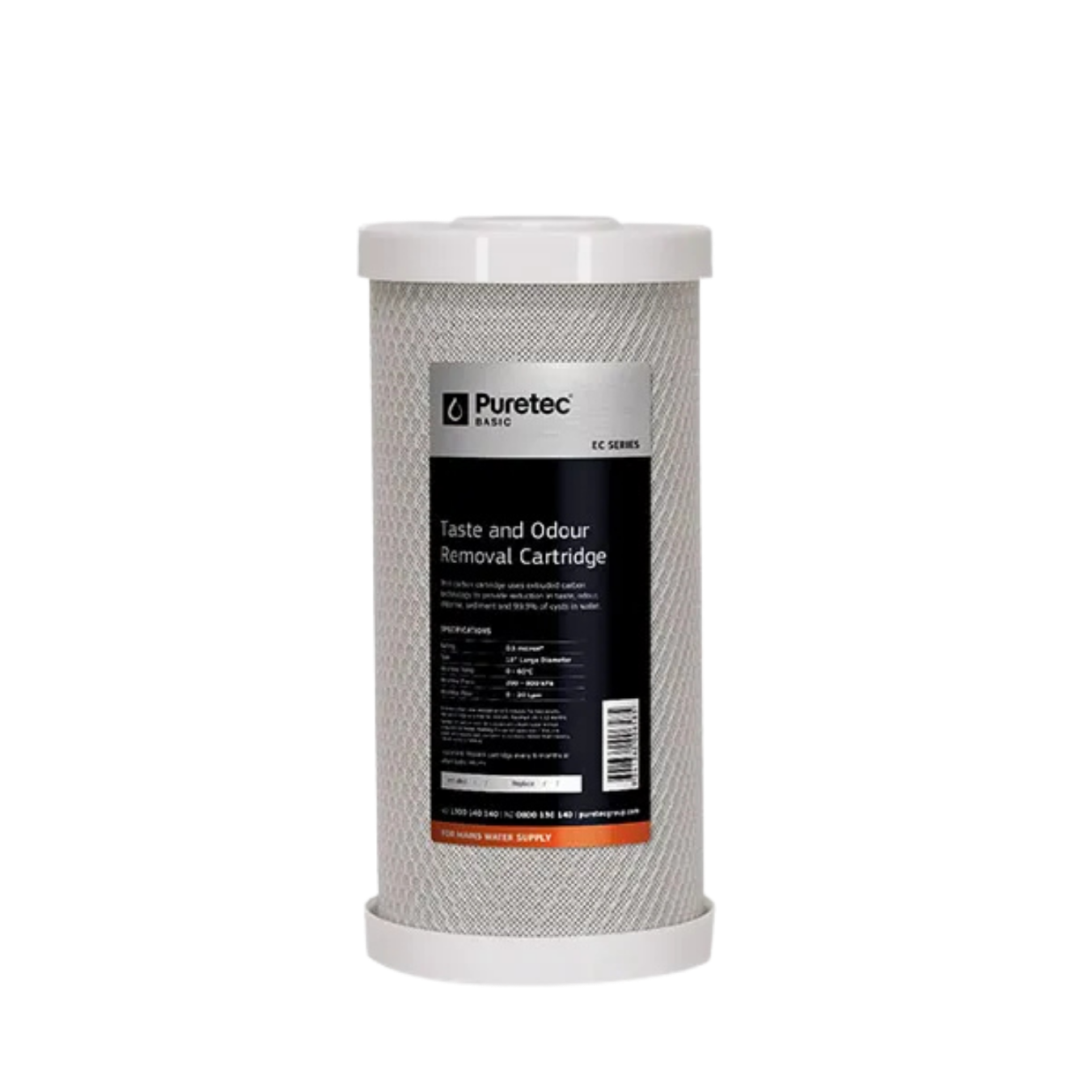 Puretec basic EC10LD1 extruded carbon cartridge | 10 micron 4.5" x 10"