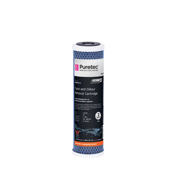 Puretec MC011-S moulded carbon cartridge | 1 micron 2.5" x 10"