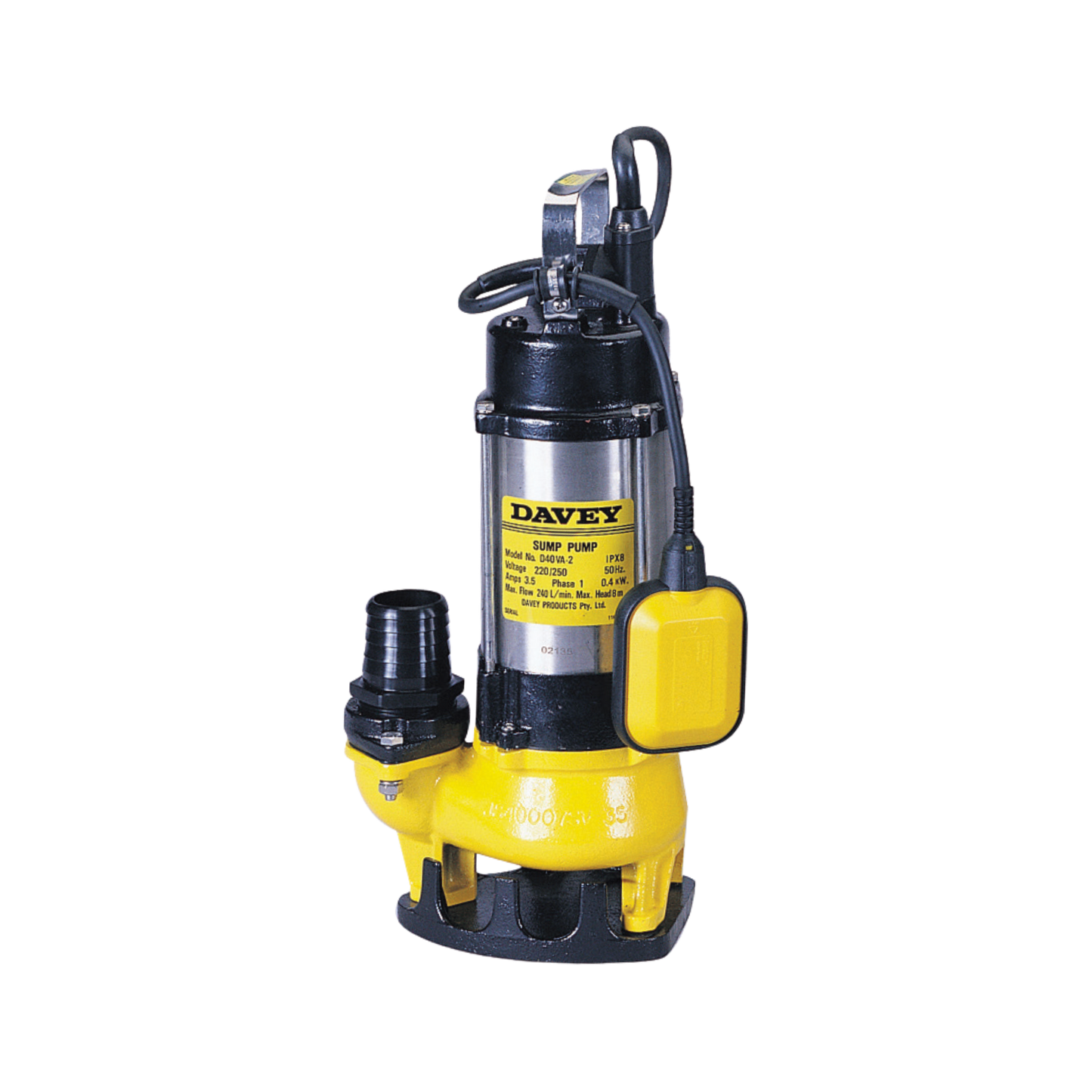 Davey D40VA Vortex Sump Pump