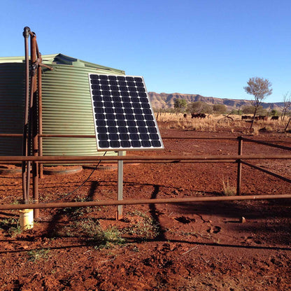 Mono Solar-Powered Submersible Full Water Pump System | 285W single panel, 35m - 80m head max