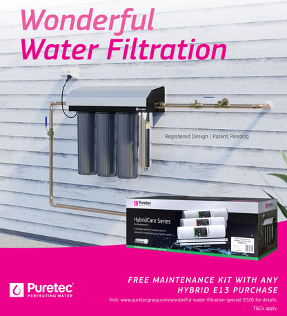 Puretec Hybrid E13 rainwater wholehouse UV filter system | triple stage 20"