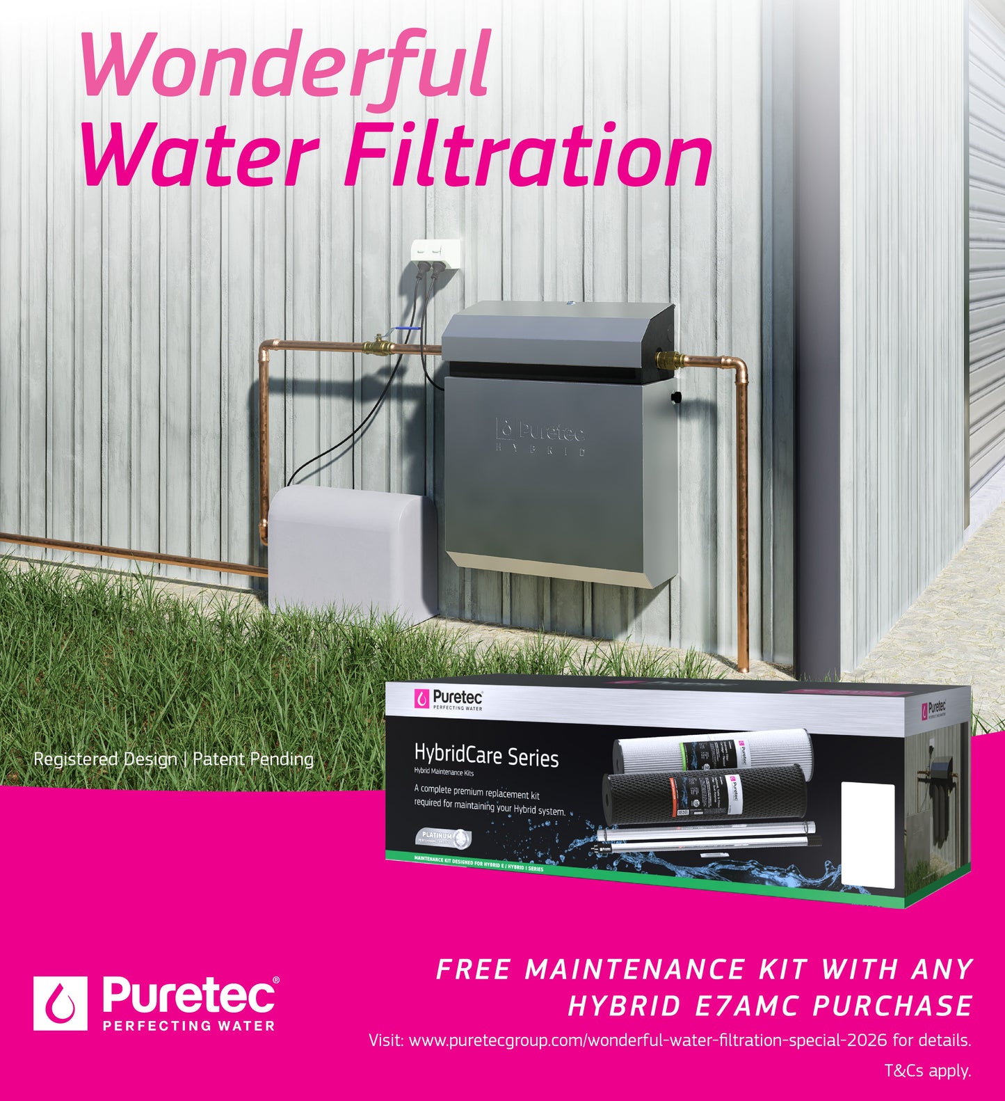 Puretec Hybrid E7 rainwater wholehouse UV filter system | twin stage 20"