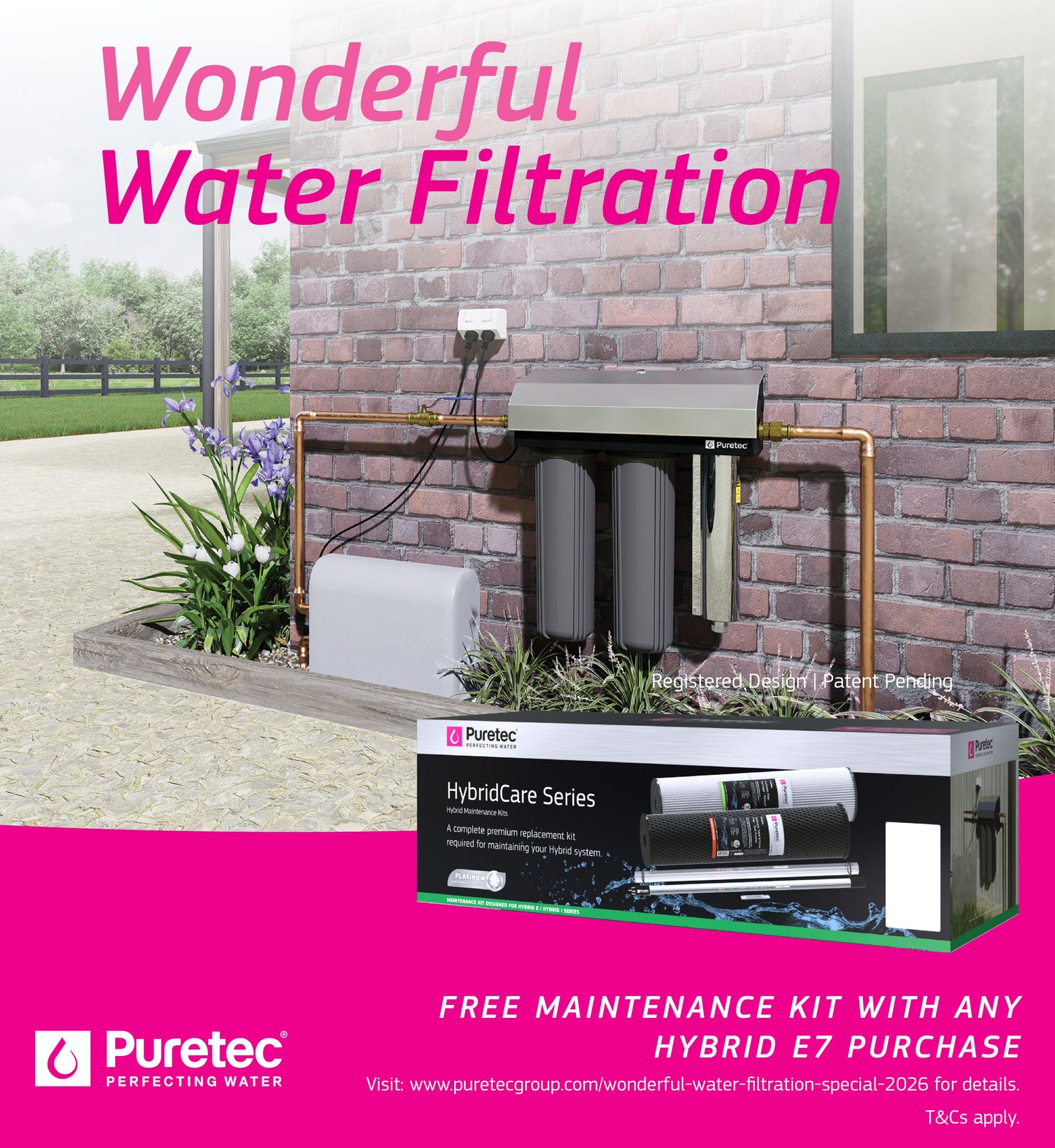 Puretec Hybrid E7 rainwater wholehouse UV filter system | twin stage 20"