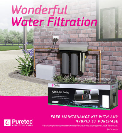 Puretec Hybrid E7 rainwater wholehouse UV filter system | twin stage 20"
