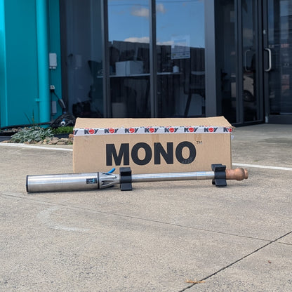 Mono Solar-Powered Submersible Full Water Pump System | 285W single panel, 35m - 80m head max