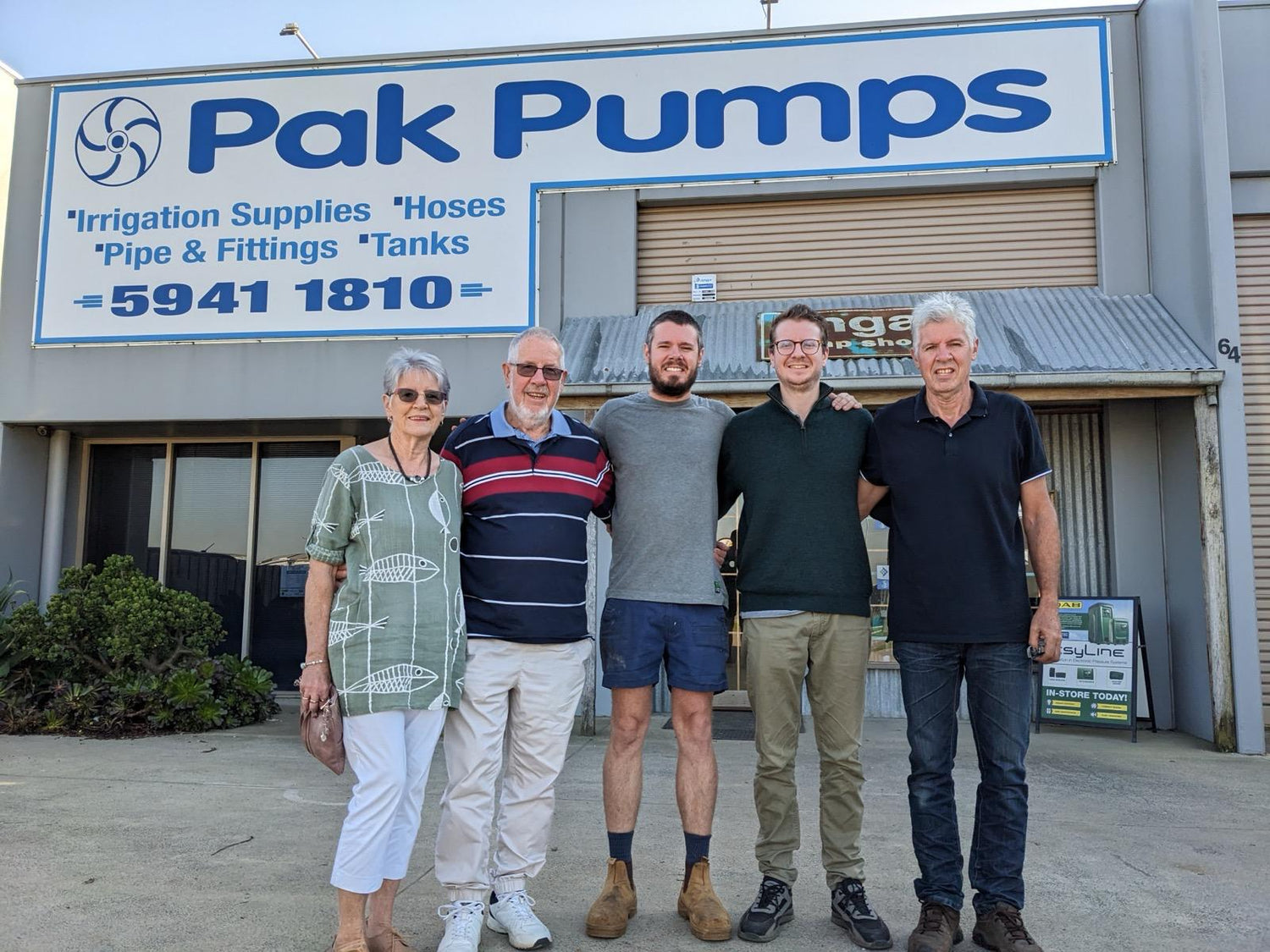 3 generations of the Arnold Family, owners of Pak Pumps