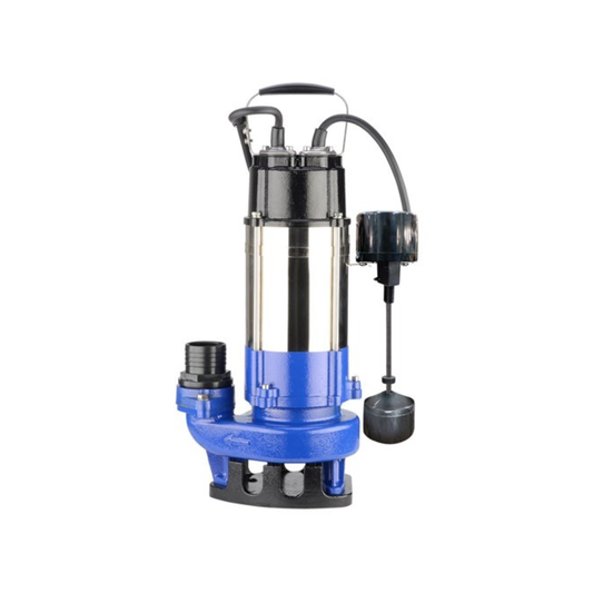 Bianco Pumpz B75VAS2 submersible vortex drainage pump with cast iron semi-vortex impeller and vertical fixed float switch
