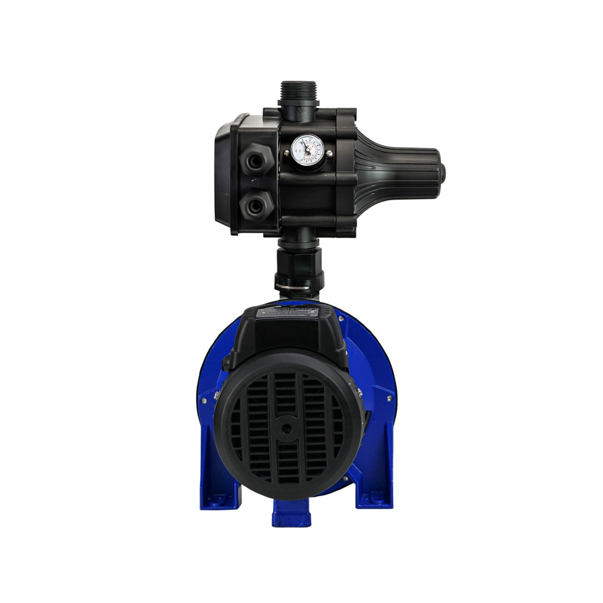 Bianco INOX45LITE house and garden pump assembly with NXT controller and blue motor - side view